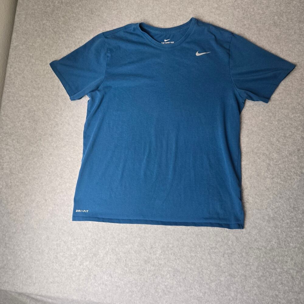 Nike Dri-Fit The Nike Tee Athletic Cut Blue Men's T-Shirt - Size XL